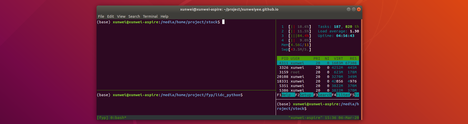 Using Tmux on Ubuntu